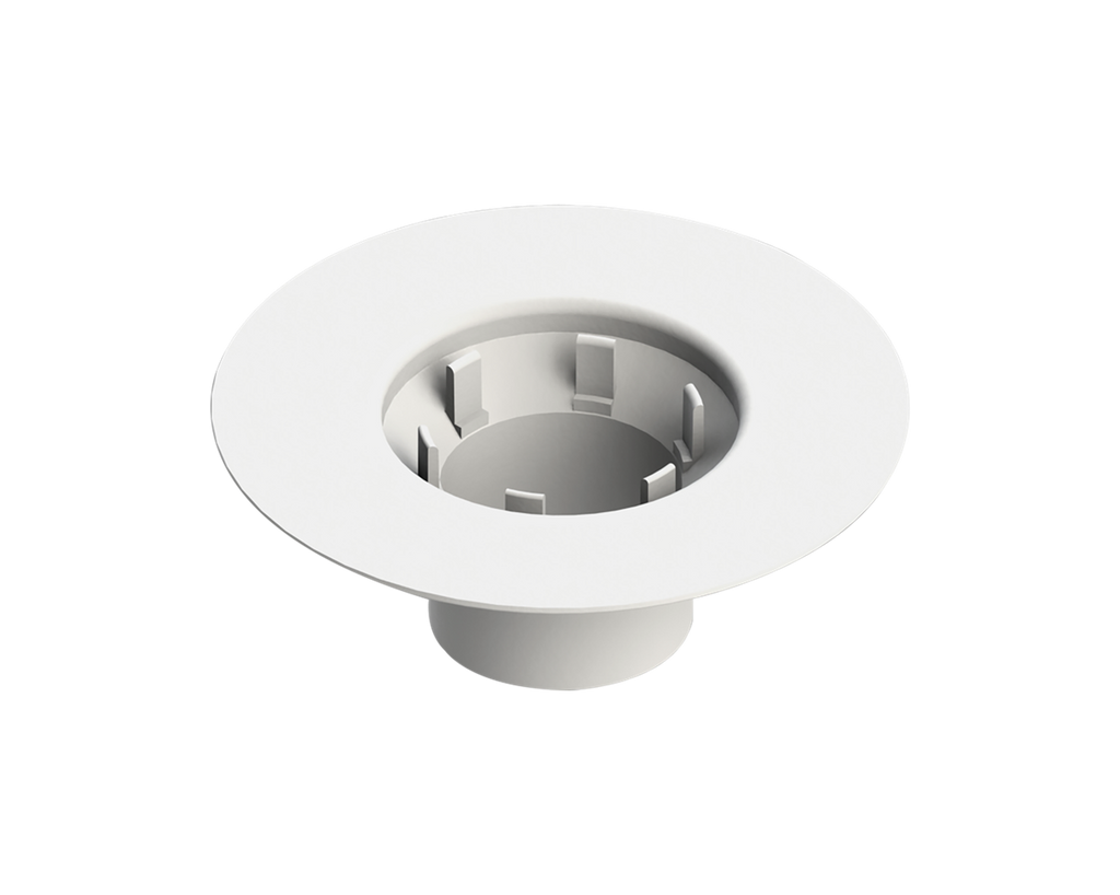 Puddle Flange 100x100x80mm Pvc White with cap