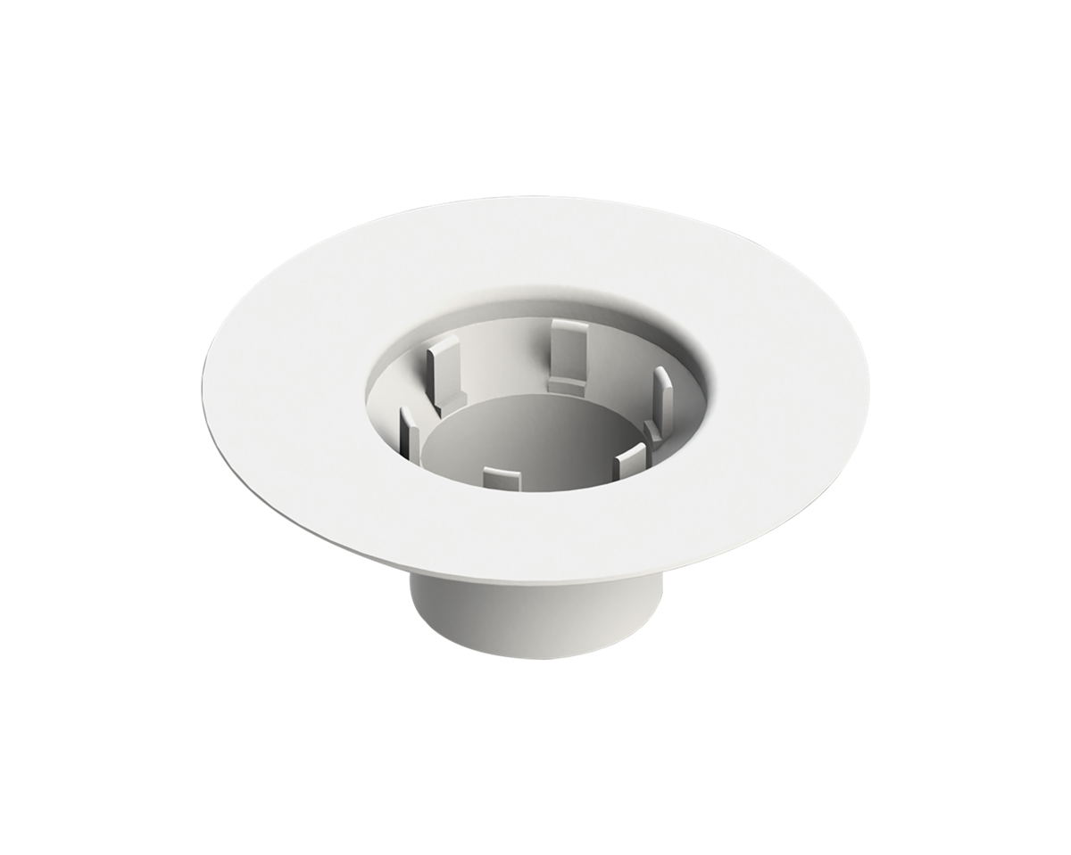 Puddle Flange 100x100x80mm Pvc White with cap