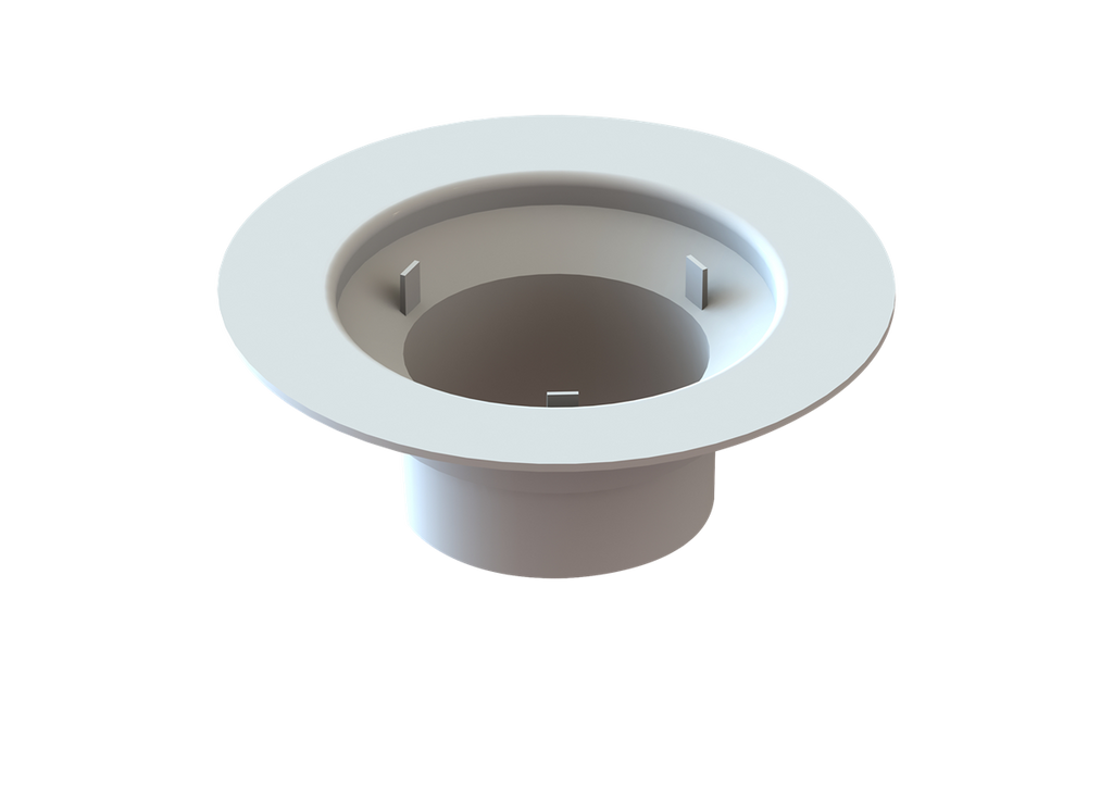 Puddle Flange 100x100x100mm Pvc White