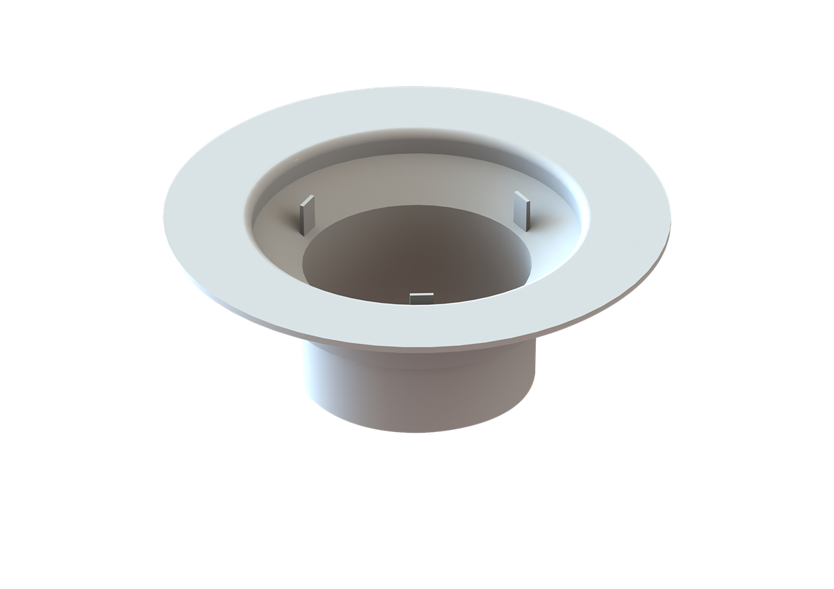 Puddle Flange 100x100x100mm Pvc White