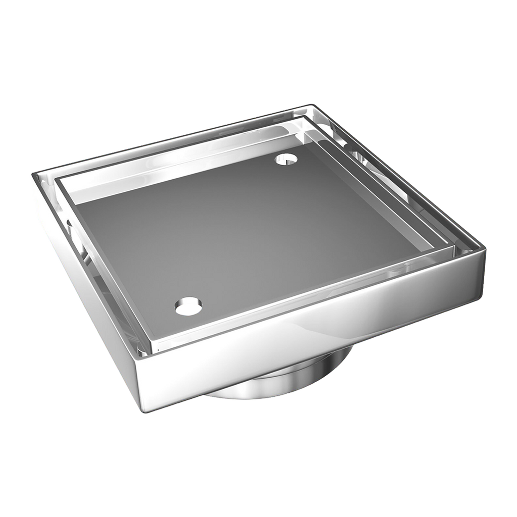 Square Tile Insert Chrome 115x115x80mm