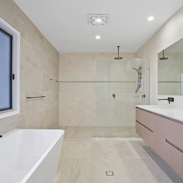 Square Tile Insert Chrome 115x115x80mm - lifestyle view