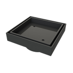 Square Tile Insert Matt Black 115x115x80mm