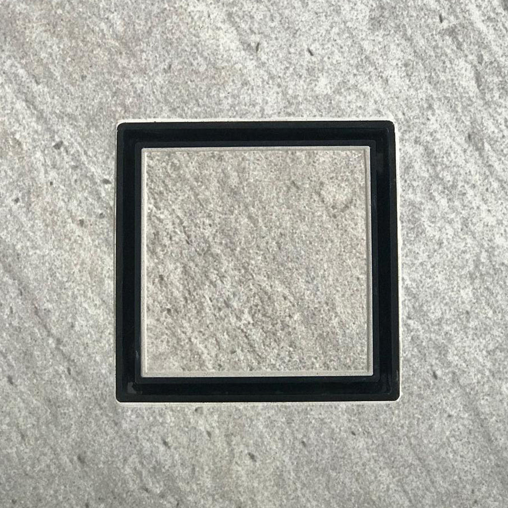 Square Tile Insert Matt Black 115x115x100mm - lifestyle view