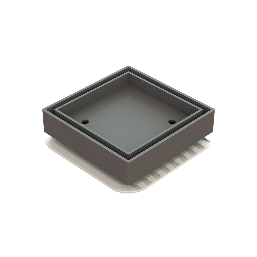 Megaflex Tile Insert Matt Black 100x100x50mm