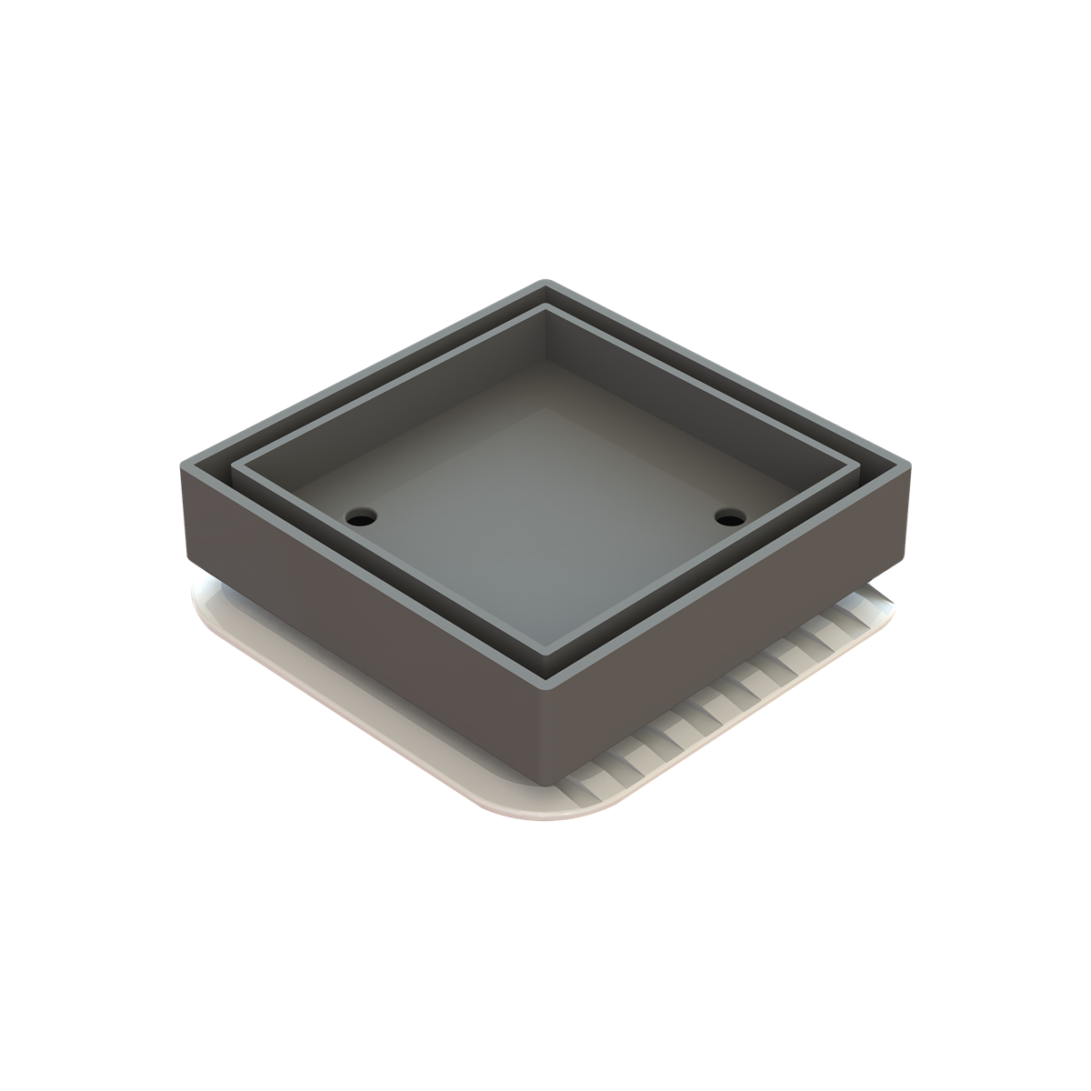 Megaflex Tile Insert Matt Black 100x100x50mm