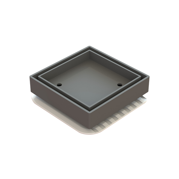 Megaflex Tile Insert Matt Black 100x100x50mm