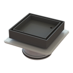 Megaflex Tile Insert  Matt Black 100x100x80mm