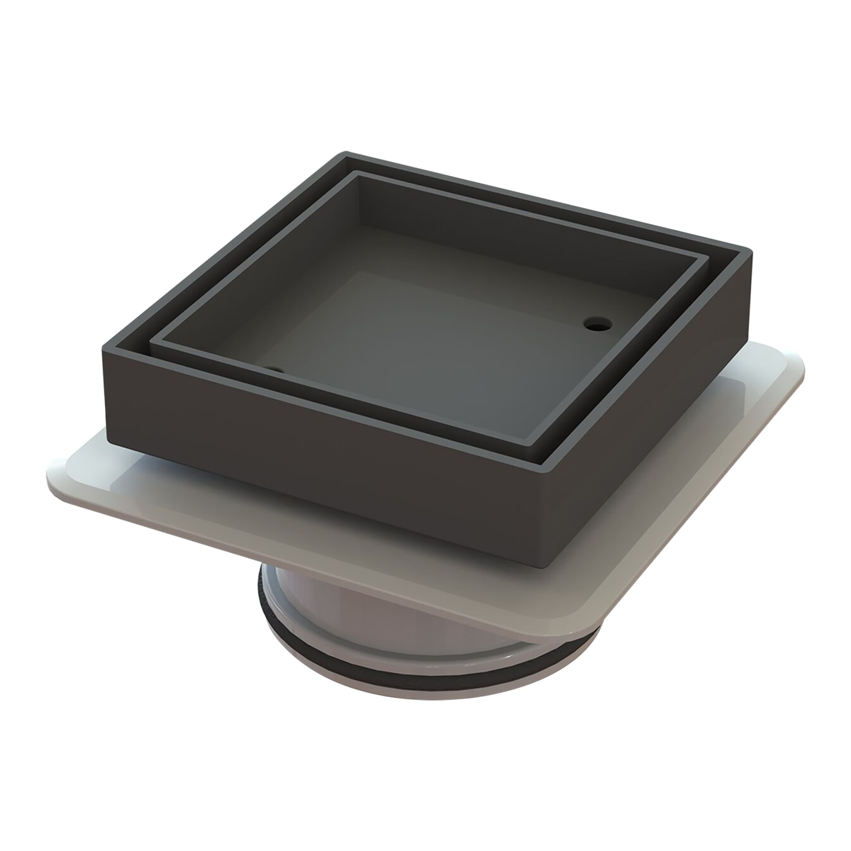 Megaflex Tile Insert  Matt Black 100x100x80mm