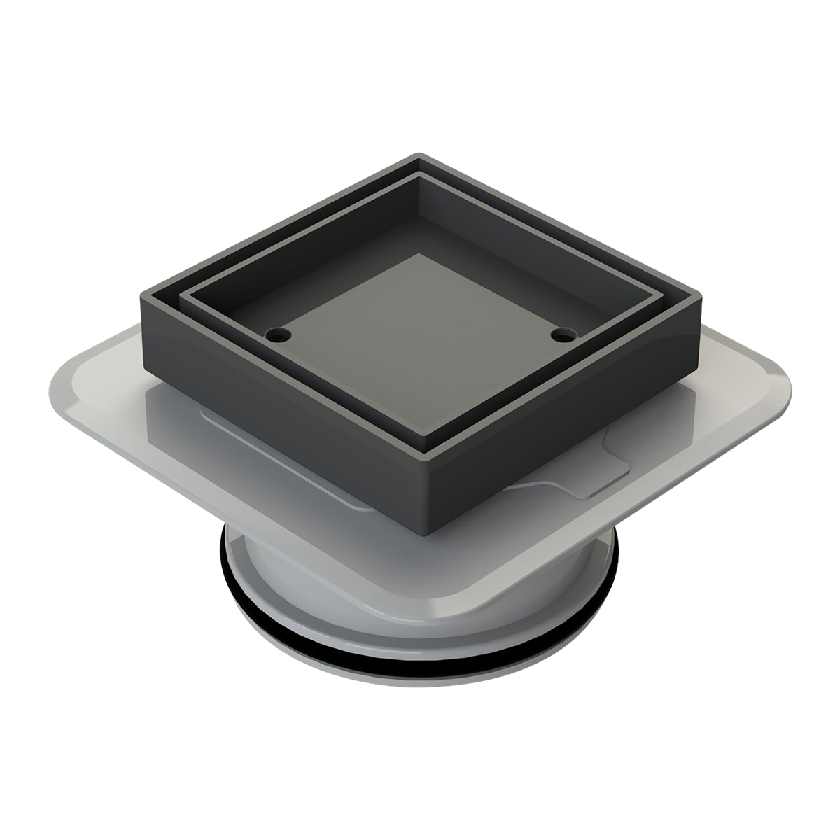 Megaflex Tile Insert Matt Black 100x100x100mm