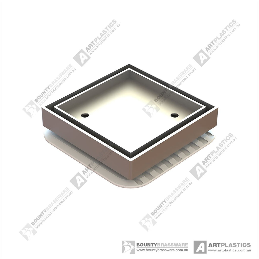 Megaflex Low Tile Insert Chrome 100x100x50mm