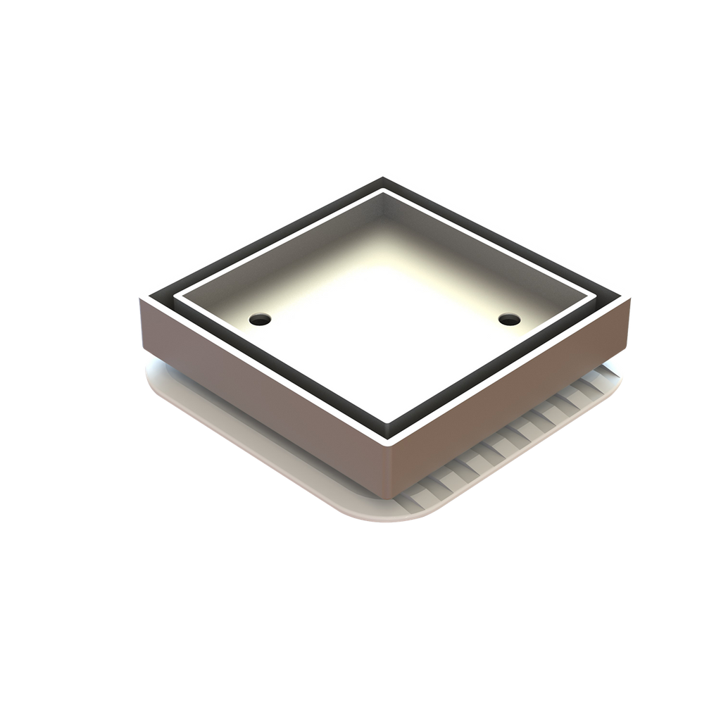 Megaflex Low Tile Insert Chrome 100x100x50mm