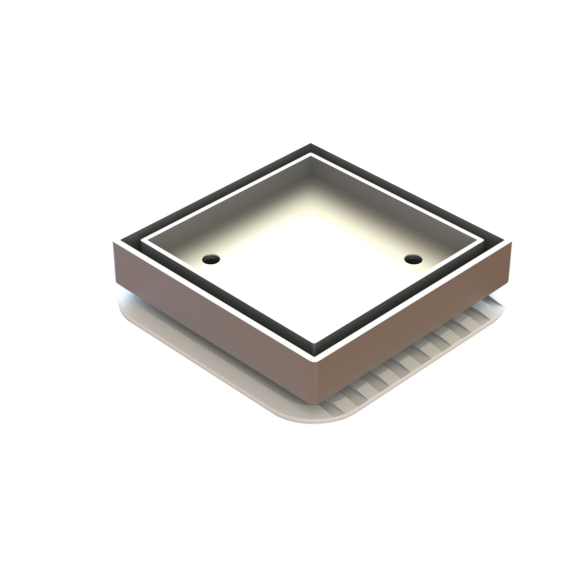 Megaflex Low Tile Insert Chrome 100x100x50mm