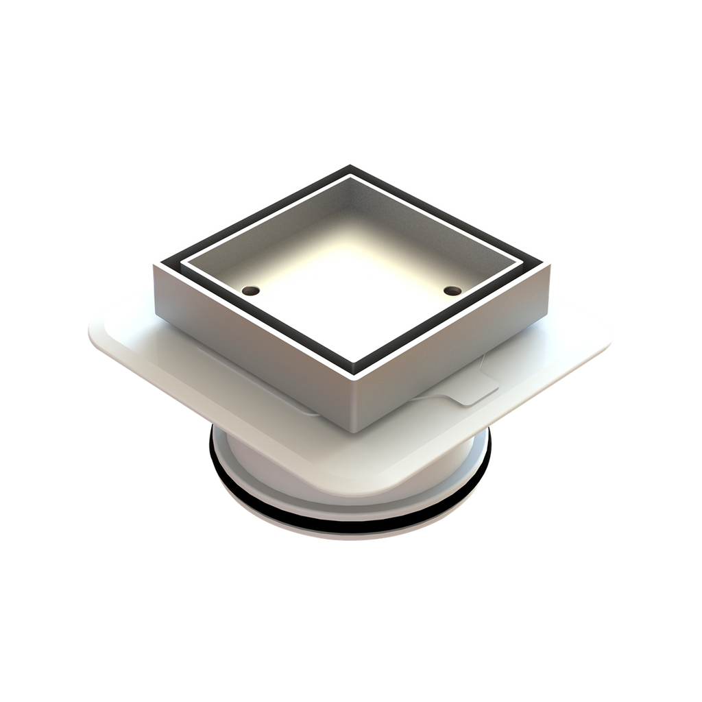 Megaflex Low Tile Insert Chrome 100x100x100mm