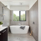 Megaflex Low Tile Insert Chrome 100x100x100mm - lifestyle view
