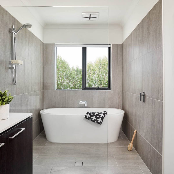 Megaflex Low Tile Insert Chrome 100x100x100mm - lifestyle view