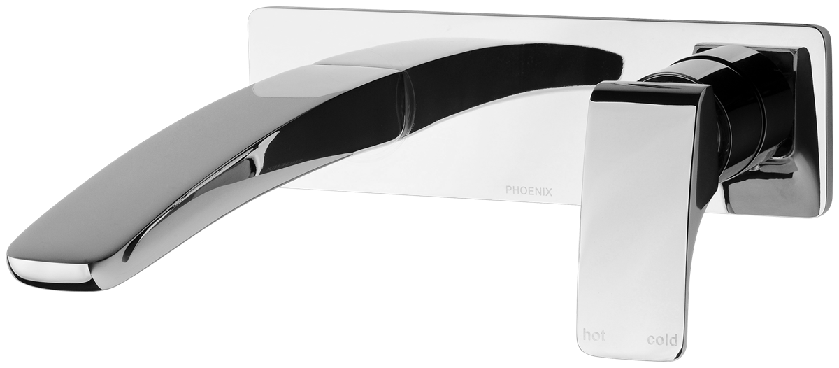 Wall Bath Set Straight 180 Chrome