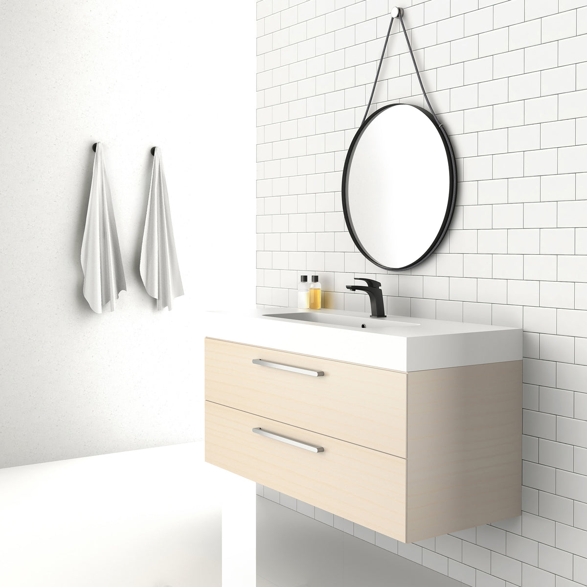 Basin Mixer Matte Black - lifestyle view