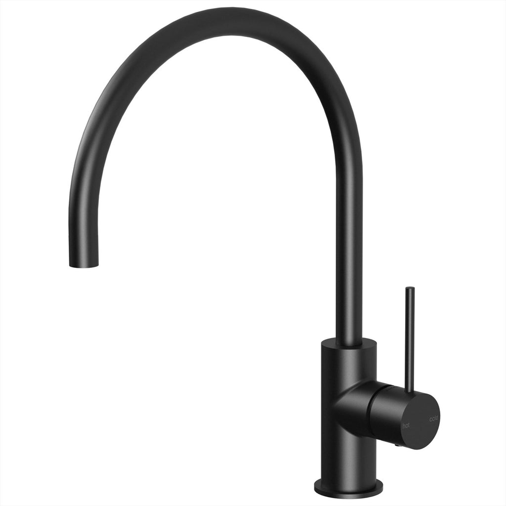 Sink Mixer Gooseneck 220 Matte Black