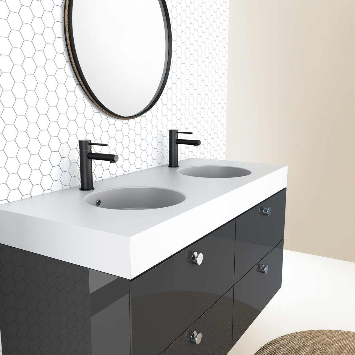 Basin Mixer Matte Black - lifestyle view