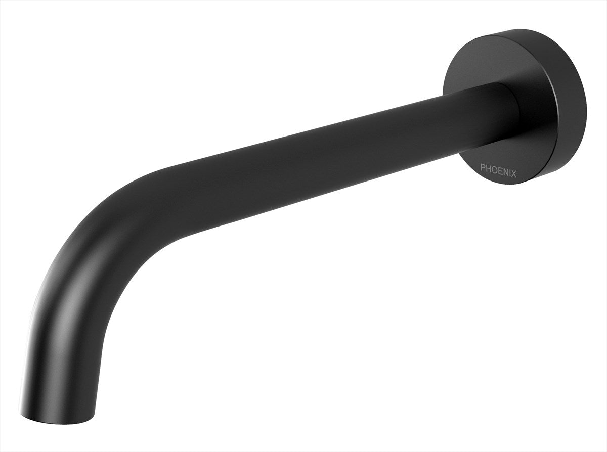 Basin Outlet Curved 180 Matte Black