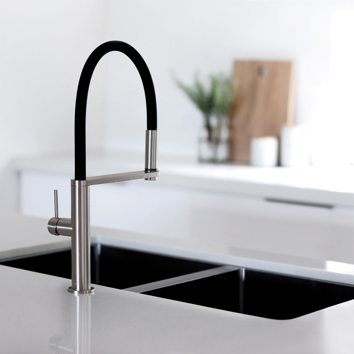 Sink Mixer 200 Brushed Nickel - lifestyle view