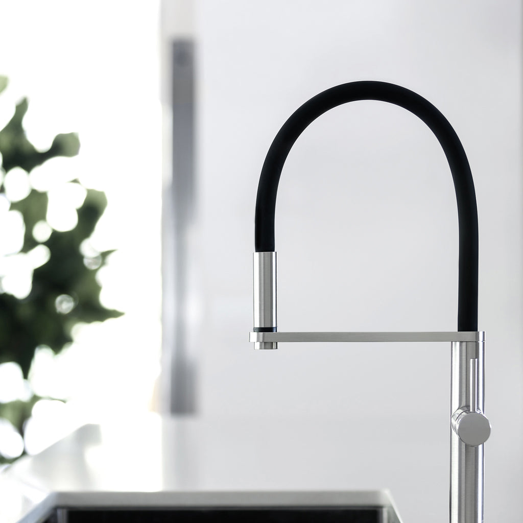 Sink Mixer 200 Brushed Nickel - lifestyle view