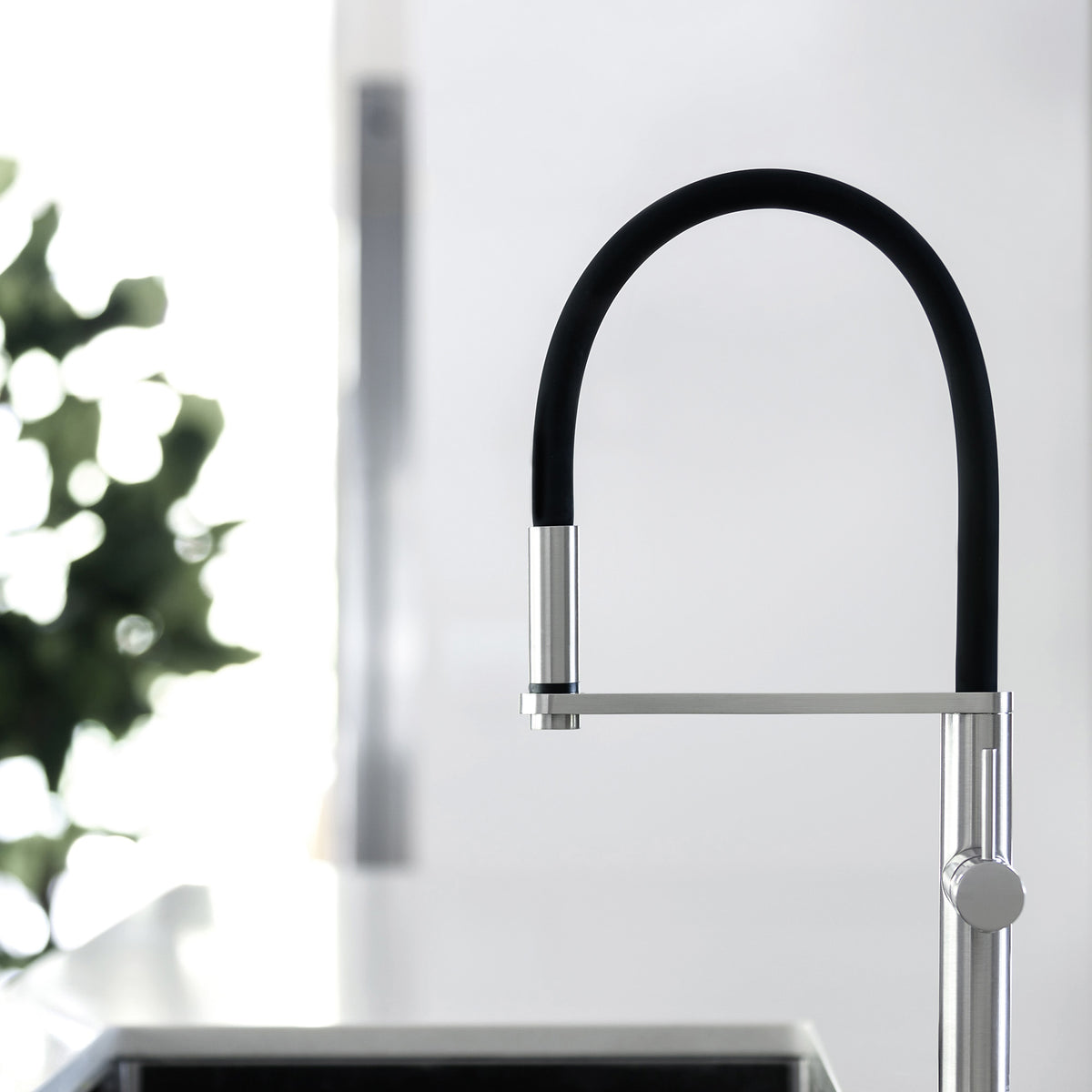 Sink Mixer 200 Brushed Nickel - lifestyle view