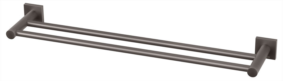 Towel Rail Double 600 Gun Metal