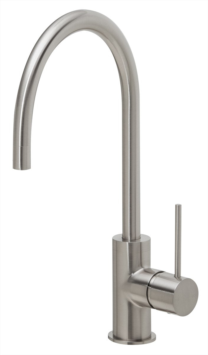 Sink Mixer Gooseneck 220 Brushed Nickel