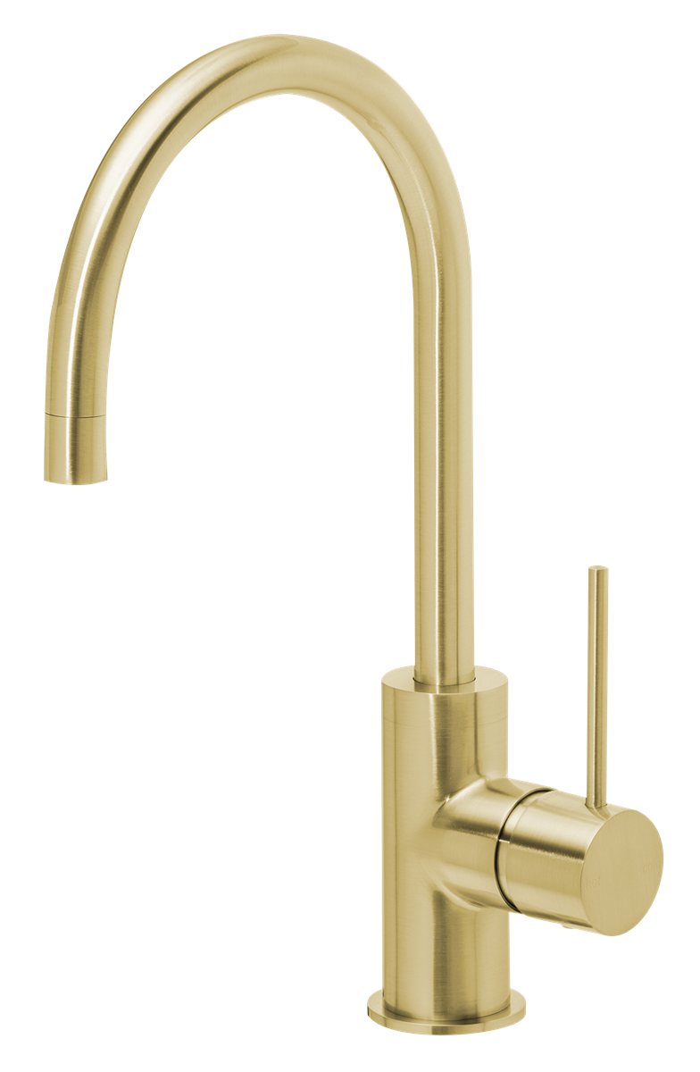 Sink Mixer Gooseneck 160 Brushed Gold