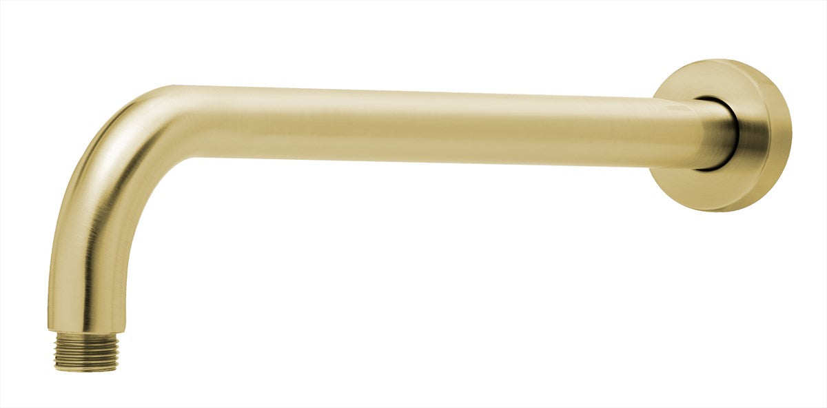 Shower Arm only Curved 400 Brushed Gold