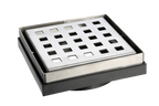 SS Sq Grate 130x130x80mm PVC Base