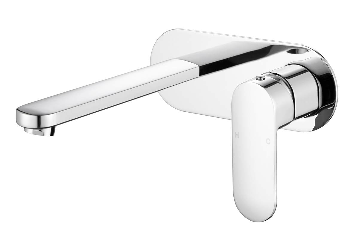 Wall Basin Set Straight 200 Chrome