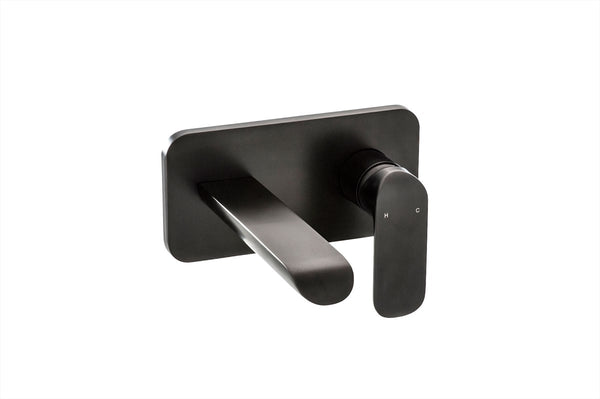 Wall Basin Set Straight 178 Matte Black