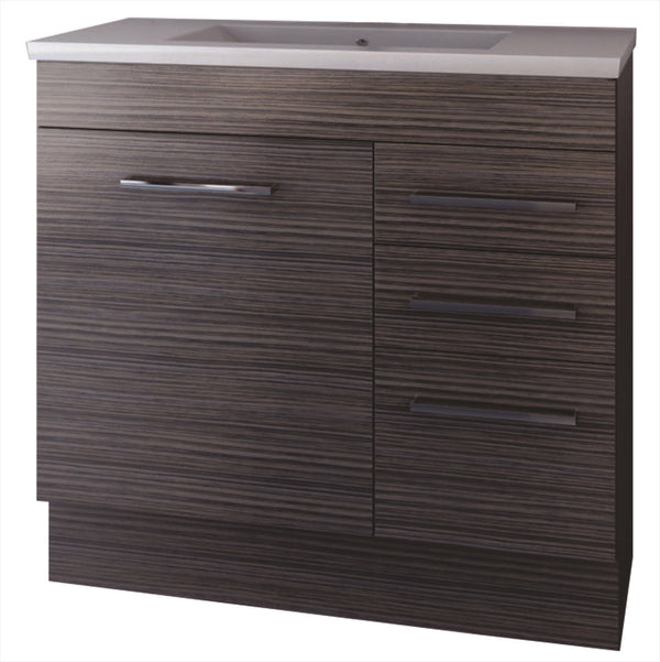 900 Vanity Kick Doors & Drawers with Ceramic Basin Top