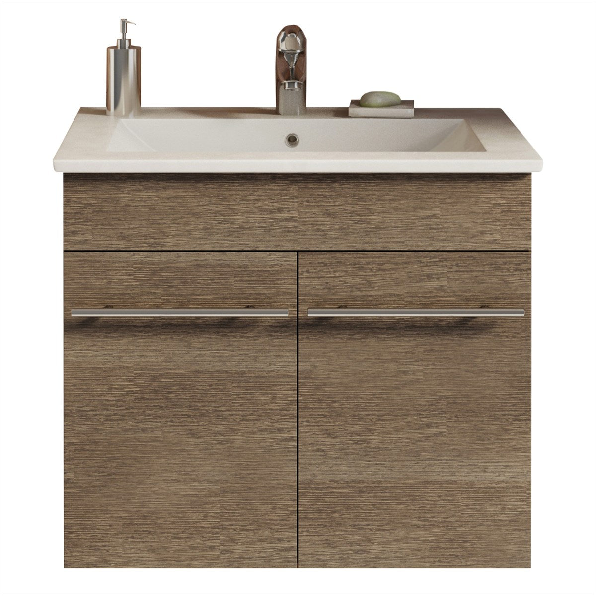 600 Vanity Wall Hung Doors Only with Ceramic Basin Top