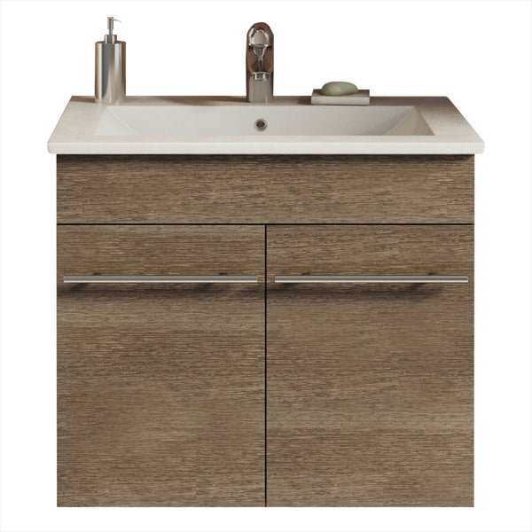 600 Vanity Wall Hung Doors Only with Ceramic Basin Top