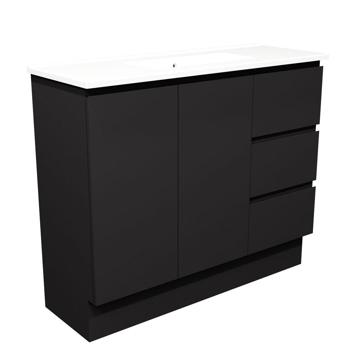 1000 Vanity Ensuite Doors & Drawers with Ceramic Basin Top