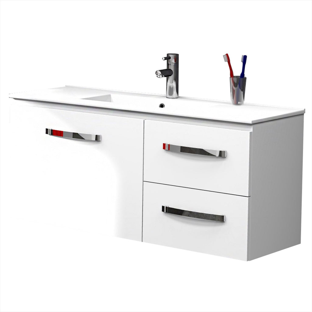 1000 Vanity Ensuite Doors & Drawers with Ceramic Basin Top