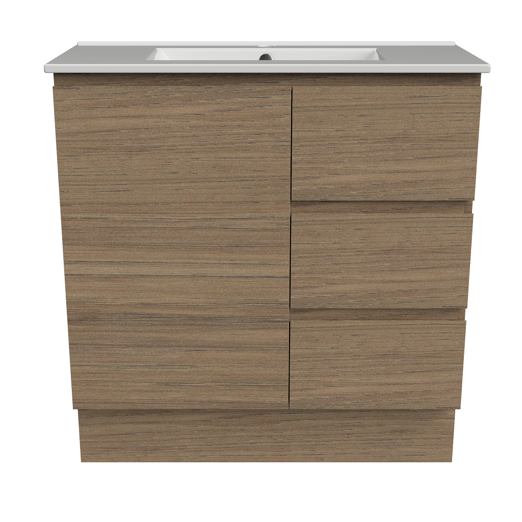 800 Vanity Ensuite Doors & Drawers with Ceramic Basin Top