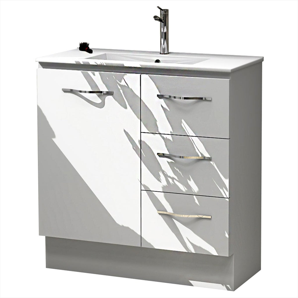 800 Vanity Ensuite Doors & Drawers with Ceramic Basin Top