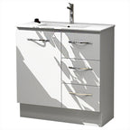 800 Vanity Ensuite Doors & Drawers with Ceramic Basin Top