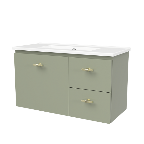 800 Vanity Ensuite Doors & Drawers with Ceramic Basin Top