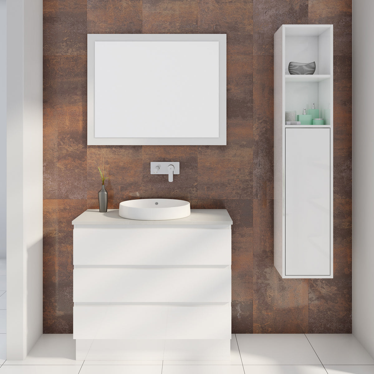 Patterned Edge Mirror 900X720 - lifestyle view