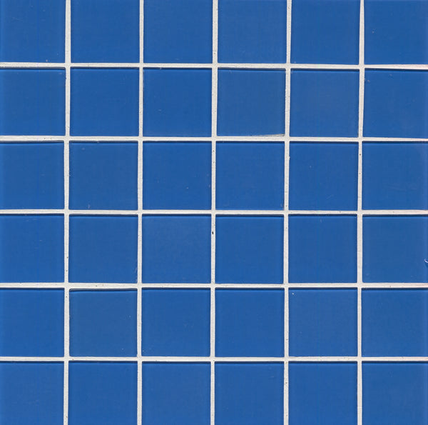 Glass Azure Blue Gloss Mosaic