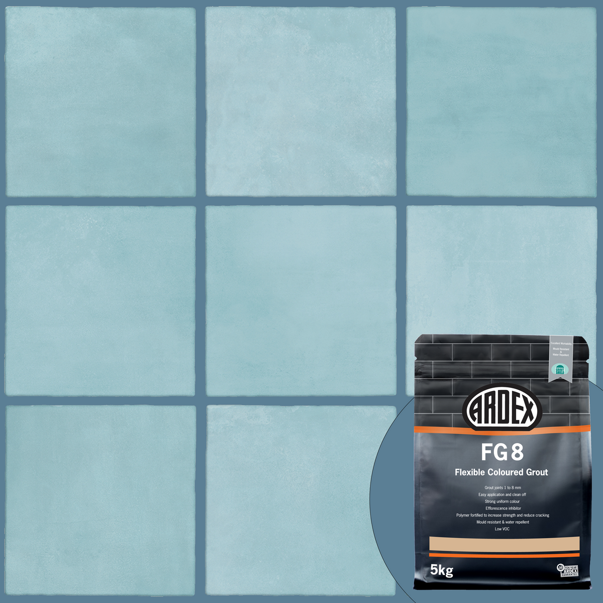 Pewter Blue 252 Grout 5kg