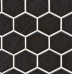 Mono Hexagon Black Gloss Mosaic