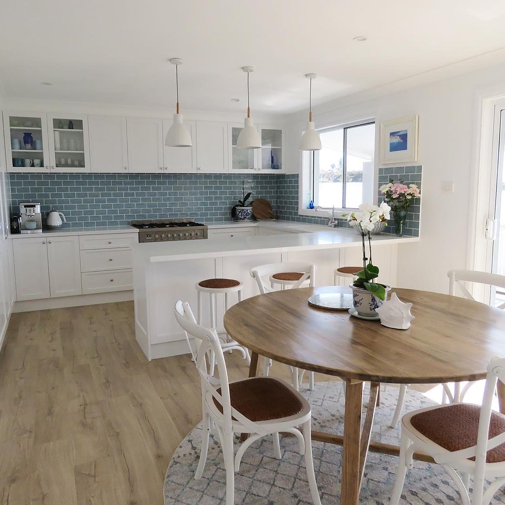 Sky Structured Gloss Tile - lifestyle view
