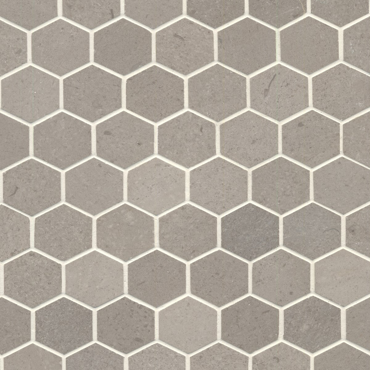 Natural Marble Cinder Dark Grey Hexagon Honed Mosaic